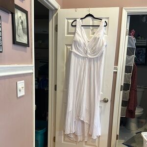 Elegant White Sleeveless Dress